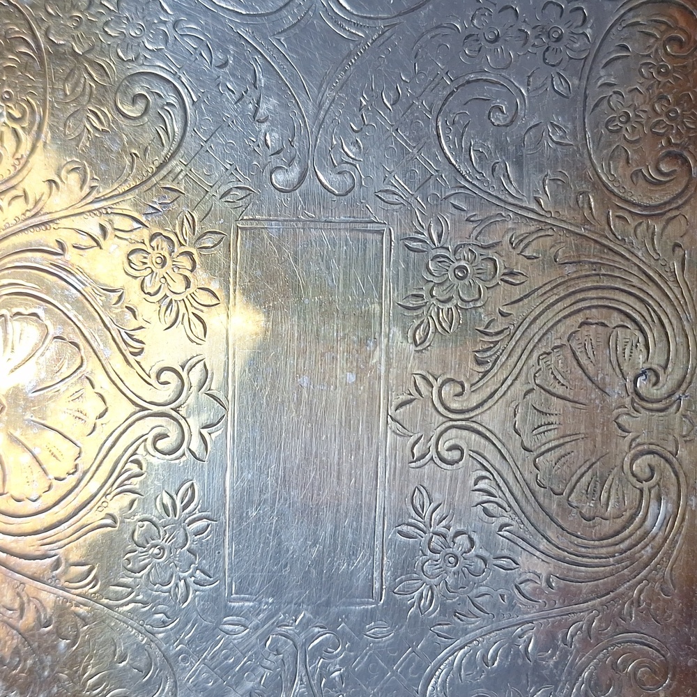 Elegant Silver Rectangular Serving Tray - Picture 3 of 4